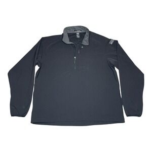 Vintage E. Magrath Washington Redskins Pullover Mens XL Black Quarter Zip Jacket